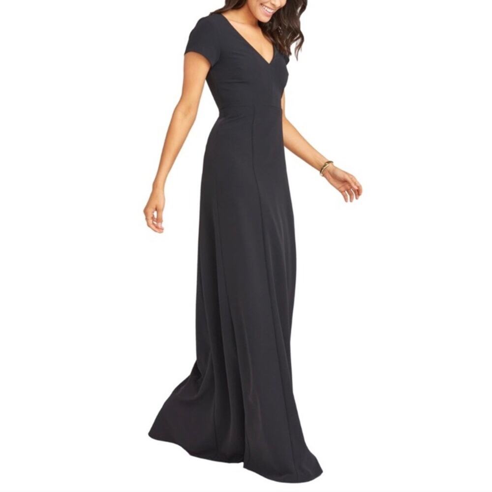 Show Me Your Mumu Geneva Black Short-sleeved Gown Maxi Dress Women’s Small $198 - Picture 2 of 10